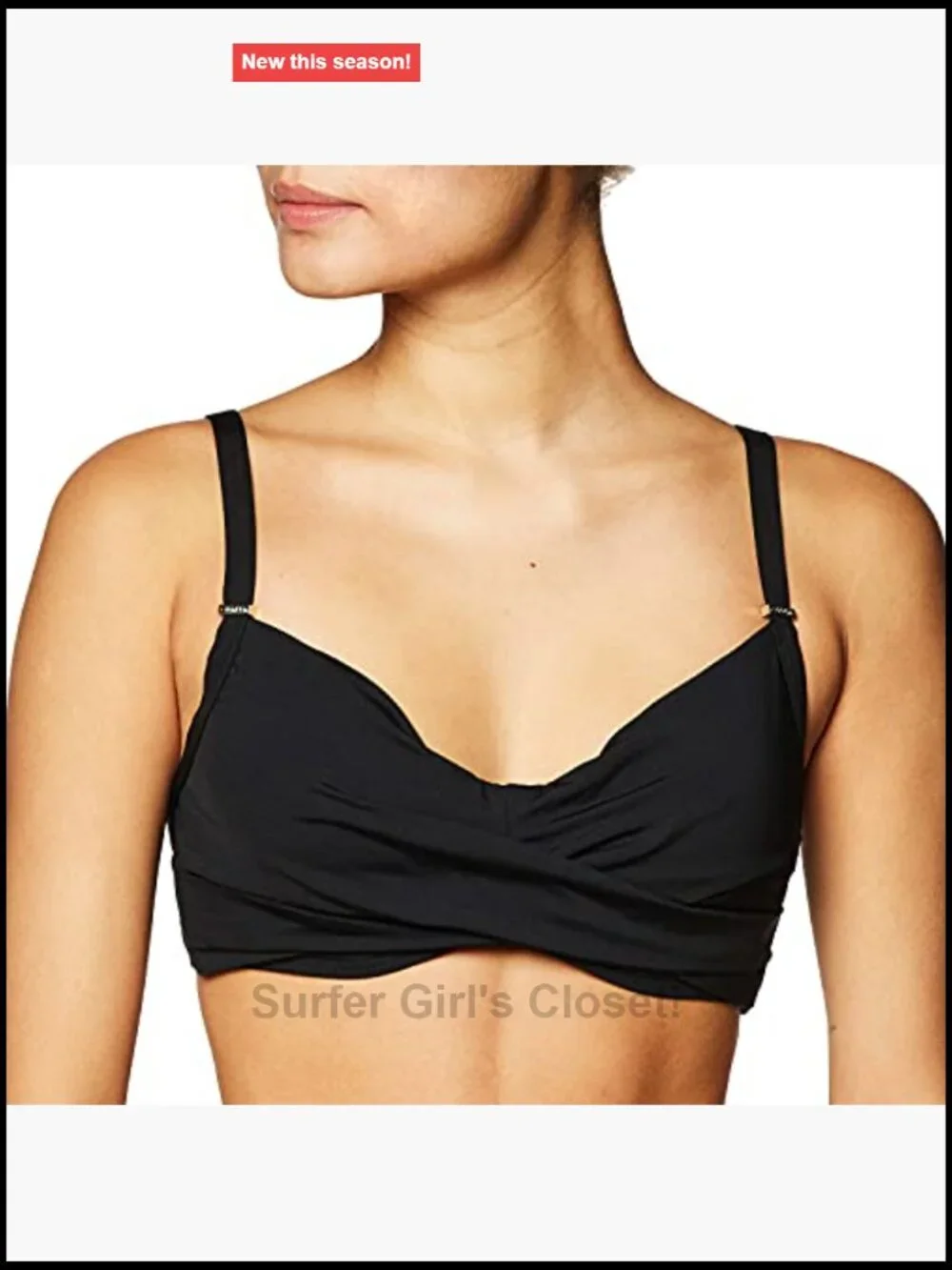 Classic Molded Underwire Bikini Top, Nylon/Spandex, Adjustable Straps, UPF 50+